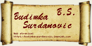 Budimka Surdanović vizit kartica